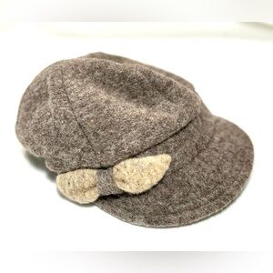 Italian wool 80% Hat embellished versatile color classic warm adjustable